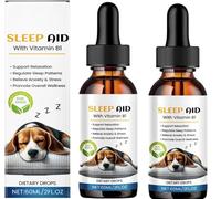 KOAHDE Relax Drops Relajante para Perros y Gatos,Calmante para Perros y Gatos,Ayuda a Dormir Más Tranquilo 60ML*2pc