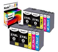 Koala 10-Pack 27XL Multipack Compatible Cartuchos de Tinta Reemplazo para Epson 27XL T2711 T2712 T2713 T2714 para Workforce WF-3620 WF-3640 WF-7210 WF-7610 WF-7620 WF-7710 WF-7715 WF-7720 WF-3620DWF