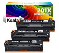 Koala 201A Cartuchos de Tóner (Con Chip) compatibles con HP 201X 201A CF400X für HP Color Laserjet Pro MFP M277dw M277n M252dw M277 M274n M252n M252 M277c6 (3Negro)