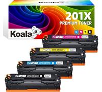 KOALA 201X Cartuchos de tóner (con Chip) Compatibles con HP 201X 201A CF400X para HP Color Laserjet Pro MFP M277dw M277n M252dw M277 M274n M252n M252 M277c6 (1Negro Cian Magenta Amarillo)