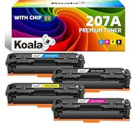 Koala 207A 207X Tóner Compatible con HP M283fdw M283fdw M282nw M255nw Toner | 207A W2210A W2211A W2212A W2213A Compatible con HP Color LaserJet Pro MFP M283fdw M283fdn M282nw M255nw M255dw Toner, 4Pack