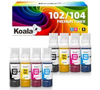 Koala 8X 104 102 Tinta Multipack Compatible para Epson 104 102 para EcoTank ET-4800 ET-1810 ET-2710 ET-2712 ET-2714 ET-2810 ET-2812 ET-2820 ET-2821 ET-2825 ET-2856 ET-4850 ET-4810 ET-3850 ET-15000