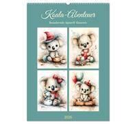 Koala-Abenteuer. Bezaubernde Aquarell-Momente (Wandkalender 2026 DIN A2 hoch), CALVENDO Monatskalender: Niedliche Koalas begleiten mit Charme und Herz durch die Jahreszeiten