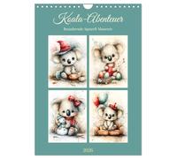 Koala-Abenteuer. Bezaubernde Aquarell-Momente (Wandkalender 2026 DIN A4 hoch), CALVENDO Monatskalender: Niedliche Koalas begleiten mit Charme und Herz durch die Jahreszeiten