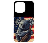 Koala americano con vibraciones patrióticas geniales Carcasa para iPhone 15 Pro Max