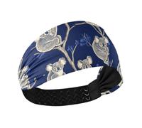 Koala Art Animals Blue - Diademas elásticas para yoga, senderismo, deportes y entrenamientos
