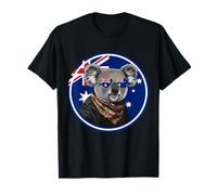 Koala Australiano con Bandera de Australia Camiseta