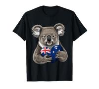 Koala Australiano con Bandera de Australia Camiseta