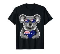 Koala Australiano con Bandera de Australia Camiseta