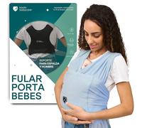 Koala Babycare Portabebés fácil de llevar - Soporte ergonómico certificado - Portabebés elástico multiusos adecuado hasta 9 kg - Portabebés para recién nacido - Azul claro - Diseño registrado