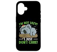 Koala Bear Lover I'm Not Lazy I Just Don't Care Funny Koala Carcasa para iPhone 16