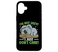 Koala Bear Lover I'm Not Lazy I Just Don't Care Funny Koala Carcasa para iPhone 16 Plus