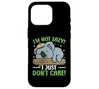 Koala Bear Lover I'm Not Lazy I Just Don't Care Funny Koala Carcasa para iPhone 16 Pro