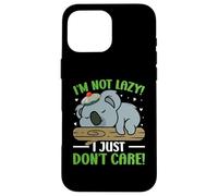 Koala Bear Lover I'm Not Lazy I Just Don't Care Funny Koala Carcasa para iPhone 16 Pro MAX