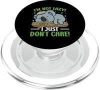 Koala Bear Lover I'm Not Lazy I Just Don't Care Funny Koala PopSockets PopGrip para MagSafe