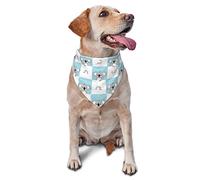 Koala Blue White Checked Dots Spring Dog Bandanas Boy Bulk Puppy Pañuelo Ajustable Triángulo Suave Baberos Accesorios para Perros Pequeños Medianos Grandes Gatos Blanco