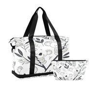 Koala - Bolsa de viaje para gimnasio, bolsa de deporte impermeable para fin de semana con compartimento, Coala, Talla única, Bolsa de viaje