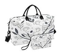 Koala - Bolsa de viaje para hombres y mujeres, bolsa de gimnasio con bolsa de almacenamiento, bolsa de fin de semana, bolsas de transporte para viajes, gimnasio, yoga, Coala, Talla única, Bolsa de