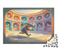 Koala Bonito Puzzle de 1000 Piezas Puzzle para Adultos Sala Zodíaco de Animales Fantasía Relajación Decoración Hogar Regalo Familia 52x38cm/1000pcs