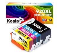 Koala Cartuchos de Impresora 920XL compatibles con HP 920 XL 920XL Multipack para HP OfficeJet 6500A 6500 6000 7500 7000 (Negro, Cian, Magenta, Amarillo, 1 x 1200, 3 x 700 páginas)