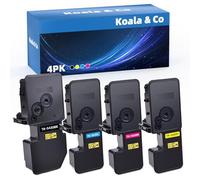 Koala & Co TK-5430 Tóner Compatible con TK5430 TK-5430K TK-5430C TK-5430M TK-5430Y para Ecosys MA 2100cfx 2100cwfx PA 2100cwx PA 2100cx (Negro Magenta Cian Amarillo, 4-Paquetes)