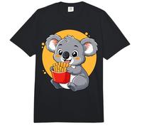 Koala Comiendo Papas Fritas Divertido Kawaii Animal Food Lover Comfort Colors Adult Heavyweight T-Shirt