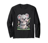 Koala con Rama de Flores ilustración Manga Larga