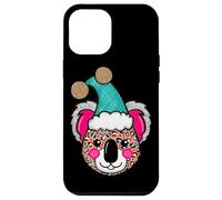 Koala con Sombrero Leopardo Estampado Navidad Cheer Carcasa para iPhone 12 Pro MAX