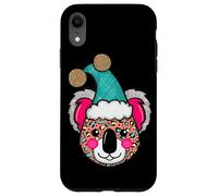 Koala con Sombrero Leopardo Estampado Navidad Cheer Carcasa para iPhone XR