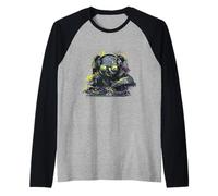 Koala DJ Tocadiscos DJ Koala Bear House Music EDM Beatmaker Camiseta Manga Raglan