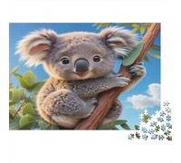 Koala en la Rama Puzzle 1000 Piezas Papel Reciclado para Adultos Puzzle para Adultos Juego Educativo con desafío Excelente Idea de Regalo para Creatividad y Regalos 38x26cm/1000pcs