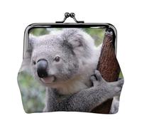 Koala en una Rama,Monedero de Piel sintética, Carteras pequeñas, Monedero con Cierre de Broche