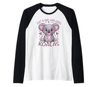 Koala Just a Girl Who Loves Koalas Camiseta Manga Raglan
