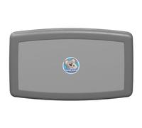 Koala Kare Cambiador De Bebé - Mesa Cambiadora Plegable Horizontal Montada En La Pared Pañales Con Chapa Acero Inoxidable Mesas Cambiadoras Para Baños Y Baños, Gris