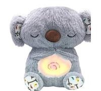 Koala Nutria Calmante de Peluche,Nutria Bebe Dormir, Peluche Koala Que Respira para Dormir,Koa-la Que Respira con Música y Luces Regalos de Cumpleaños para Niñas y Niños