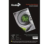 KOALA Papel Fotográfico Láser Brillante de Doble cara, A3, 250 g/m², 100 hojas, para impresoras LASER. Adecuado para imprimir Fotos, Portadas, Certificados, Folletos, Volantes, Tarjetas, Calendarios