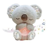 Koala Para Aliviar La Ansiedad,Nutria Bebe Dormir Que Respira,Peluche Ansiedad Dormir,Bebé Durmiendo Koala Juguete Con Música Luces Y Movimientos De Respiración Ayuda Para Dormir