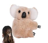 Koala - Pinza para el pelo, hecha a mano, decorativas, para el cabello, pinzas de sujeción fuerte para mujeres y niñas, pinzas de mandíbula de animales de peluche, pinza de aire pequeña H
