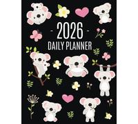 Koala Planner 2026: Australian Outback Animal Agenda: January-December Pretty Pink Butterflies & Yellow Flowers Monthly Scheduler For Work or Office