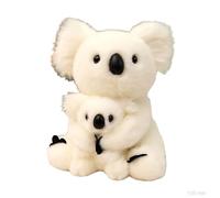 Koala Plush, Stuffed Animal Mum and Baby Christmas Birthday Gift Home Decor for Kids Adults Boys Girls(White)