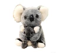 Koala Plush, Stuffed Animal Mum and Baby Christmas Birthday Gift Home Decor for Kids Adults Boys Girls(Gray)
