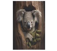 Koala Puzles de 1000 piezas para adultos, rompecabezas de madera, rompecabezas familiar, rompecabezas para aliviar el estrés, para niños a partir de 12 años, 78 x 53 cm