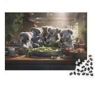 Koala Puzzle De 500 Piezas Puzzle Adultos Rompecabezas De Madera Diversión Wombat Impossible Rompecabezas Regalo Puzzle Arte 500pcs (52x38cm)