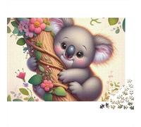 Koala Rama de árbol Puzzle de 1000 Piezas Puzzle para Adultos Vista Nocturna Puzzle para Toda la Familia Relajación Decoración Regalo 52x38cm/1000pcs