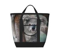 Koala relajado,Bolsas de almuerzo de gran capacidad, bolsa de mano térmica para mujeres, hombres, trabajo, picnic, viajes.