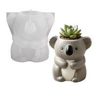 Koala Resin Mold Set - Silicone Easy Release Craft Molds, Cute Animal Shape DIY Epoxy Casting Tools for Wax Plaster Concrete Planter Pencil Holder Home Decor Jewelry Organizer Craft Projects
