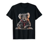 Koala Retrato de auriculares para DJ Mixer Animal Art Koala Camiseta