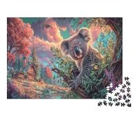 Koala se adhiere a la Rama de eucalipto Rompecabezas 1000 Piezas - Vida Silvestre Puzzle, Regalo, Juego Familiar, Decoración del Hogar, Adultos 52x38cm/1000pcs
