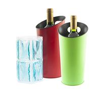 Koala Spain (2 unidades) Enfriadores Botella de Vino o Cava, Metálicos con Asa, Colores Rojo y Verde, Gel enfriador Hecho en España