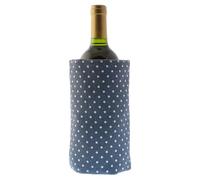 Koala Spain ECO-Enfriador de Vino con Gel Rápido Enfriamiento Compartimentado, 4 Capas Anti-condensación, Algodón Reciclado, Puntos Azul, Velcro Ajustable Bot. Vino o Cava, Incluye Regalo